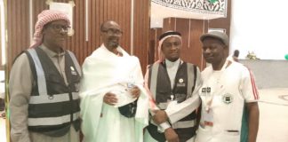 Adamawa Pilgrims officials with staff of companies which provide accommodation for state pilgrims yesterday.