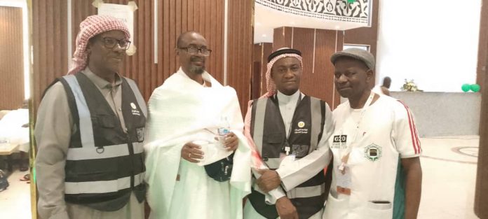 Adamawa Pilgrims officials with staff of companies which provide accommodation for state pilgrims yesterday.