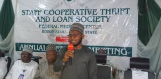 The Annual Gen Meeting in session.