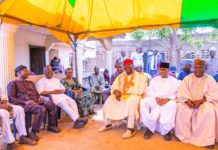Gov Fintiri and other dignitaries during the condolence visit on Thursday.