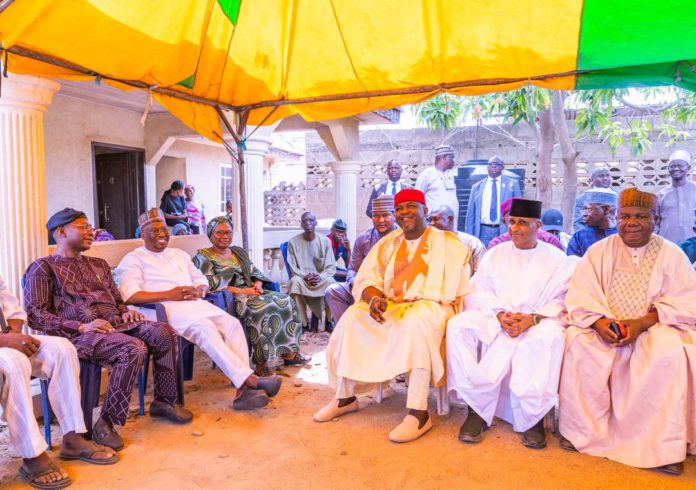 Gov Fintiri and other dignitaries during the condolence visit on Thursday.