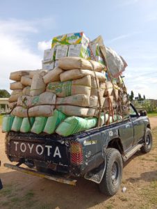 A truck load of fertilizer for onward distribution to farmers in Adamawa South courtesy of Sen. Yaroe on Saturday.