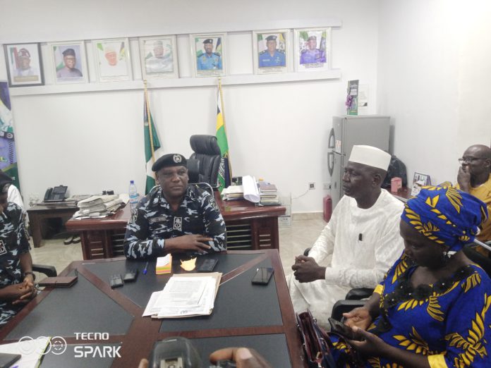 Adamawa CP and chairman of correspondents' chapel during the visit.