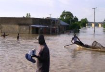 Flooded environment.
