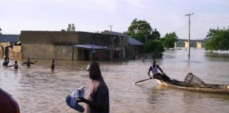 Flooded environment.