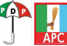 PDP, APC logos.