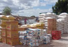A picture of the food items distributed by Sen. Yaroe on Thursday.