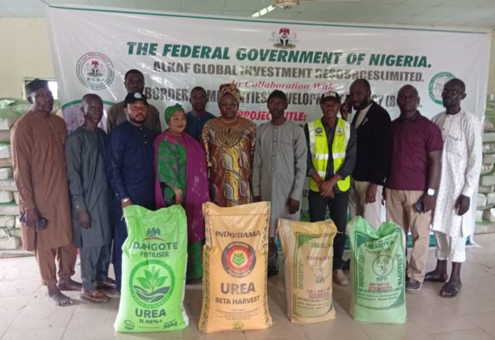 Assorted fertilizers for onward distribution to ADAMAWA South farmers.