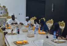 Comrade Mustapha Salihu with stakeholders during the donation of the house.