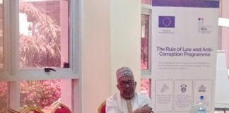 Prof Tabiu Mohd during the review process in Yola on Wednesday.