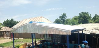 One of the 60 shelters constructed by GPE/UNICEF in Lamurde to create a conducive learning atmosphere.