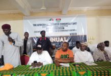 Yohanna delivering his address during the exercise commencing membership registration drive.
