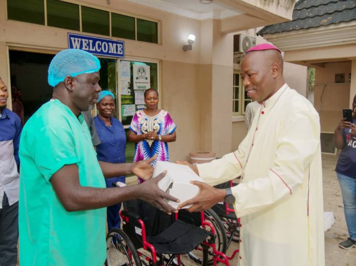 Mamza donating the equipment on Tuesday in Yola.