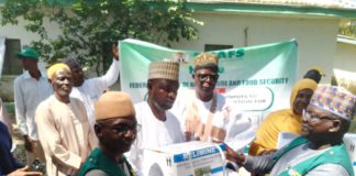 Inputs being distributed to farmers in Bauchi.