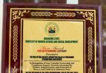 The award plaque.