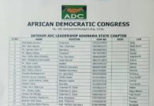 Names of the 44-member Komsiri led caretaker committee.