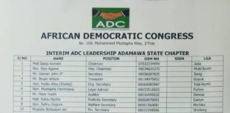 Names of the 44-member Komsiri led caretaker committee.