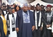 A group picture of PDP and Bwatiye leadership during the courtesy visit.