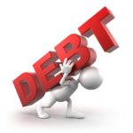 Debt burden illustration.