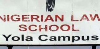 NLS Yola campus sign post.