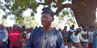 Sen Yaroe at Gamadio, during the tour on Thursday.