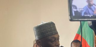 Abba Atiku Abubakar during his formal defection at APC state secretariat Yola, Adamawa State on Monday.