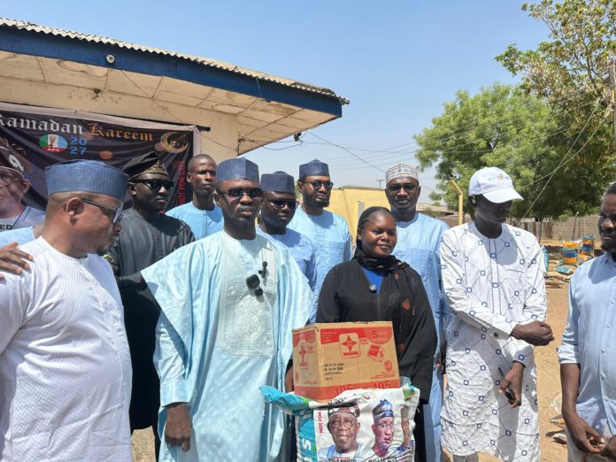 The official distribution of food, cash to the needy by Diaulhaq Abubakar.