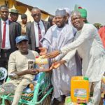 The distribution of the food and nutrition items in Adamawa State on Tuesday.