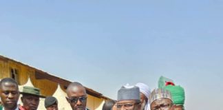 The distribution of the food and nutrition items in Adamawa State on Tuesday.