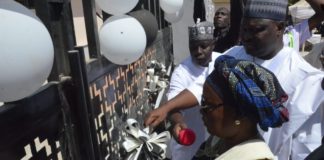 Adamawa deputy Gov, Prof Kaletpwa Farauta commissioning the new hosted built by Adamawa State government in Nigeria law school on Friday.