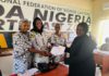 Barr. Lubna Dodo emerges Adamawa FIDA chairperson Barr Lubna M Dodo receiving her certificate of return after swearing in as chairperson of Adamawa State branch of FIDA on Friday.