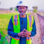 MD/CEO of UBRBDA Yola during an onsite visit to Geriyo irrigation facility in Yola on Tuesday.