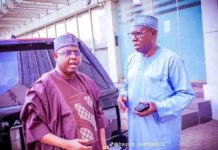 Namdas left and Sajoh right during the occasion on Sunday I'm Abuja.