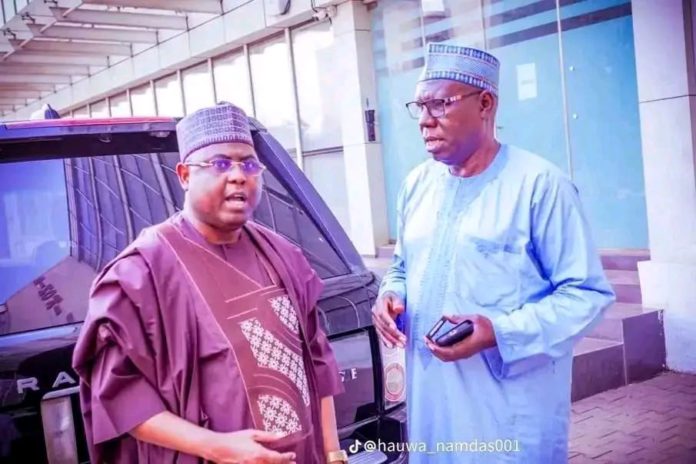 Namdas left and Sajoh right during the occasion on Sunday I'm Abuja.