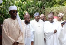 Doguwa, groom and well wishers during the wedding.