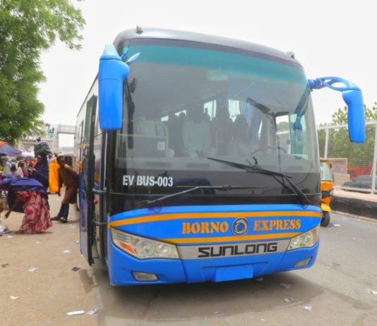 One of the buses.