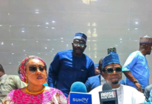 Vunobolki promises robust development, enters Adamawa guber race The governorship aspirant with wife during the declaration ceremony on Tuesday in Yola.