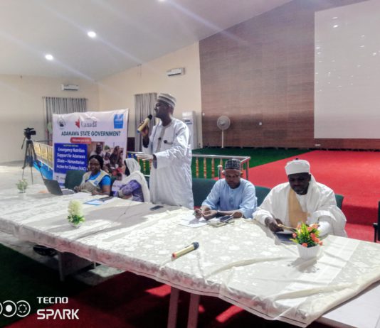 Critical stakeholders during the unveiling of the new project in Yola on Wednesday.