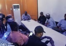 The aggrieved reps aspirant at a press conference in Yola on Friday.