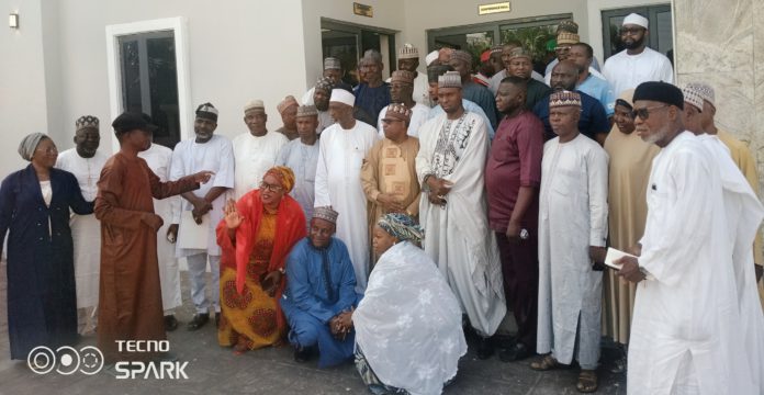 Namdas and members of his guber campaign council after the high level meeting in Yola on Sunday. Namdas and members of his guber campaign council after the high level meeting in Yola on Sunday.