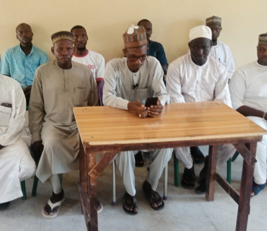 Aggrieved ADC members reject Adamawa presidential primaries, Say exercise ‘complete sham’ The aggrieved ADC members during the meeting in Yola, Tuesday.