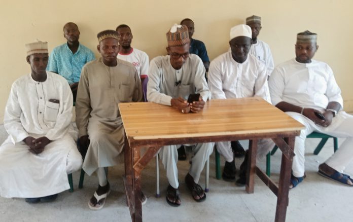 The aggrieved ADC members during the meeting in Yola, Tuesday.