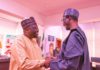Adamawa guber: How Fintiri’s plans to humiliate Ribadu backfires, suffers crushing blow from NSA Ribadu and Fintiri in a warm embrace.
