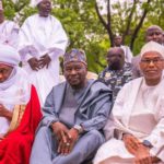 Fintiri and Galadima at eid ground during the recent Eid-el-kabir festivity in Yola.