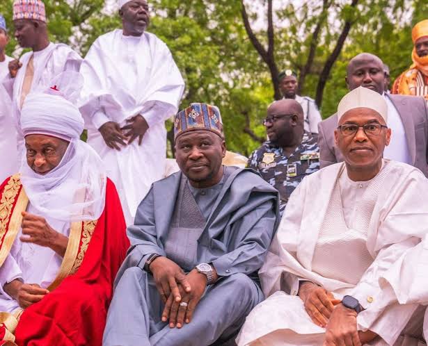 Fintiri and Galadima at eid ground during the recent Eid-el-kabir festivity in Yola. Fintiri and Galadima at eid ground during the recent Eid-el-kabir festivity in Yola.