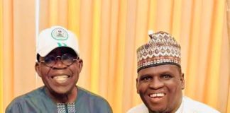 President Bola Ahmed Tinubu and Dauda Kahutu Rarara in an undated picture.