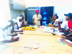 A practical class in session during the Nexus edge solar training at MAU Yola on Monday.