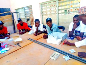 Another group of trainees recieving practical lessons during the solar training being undertaken by Nexus edge at MAU Yola on Monday.