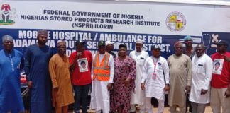 Stakeholders at the medical outreach at Ndikong.