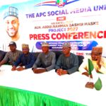 Haske’s social media dumps APC over irreconcilable differences, pitches tent with APM The media team during the press conference on Saturday.